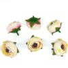 Zarwani Artificial Peony Head Rose Flower for Home Decoration and Craft (12 Pieces, Light Yellow)