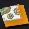 Zarwani 20 pcs wedding party napkins Yellow and White Color printed Dusty Printed paper napkins for decoration (Decoupage Tissue)