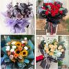 Zarwani Waterproof Plain Golden Border Korean Bouquet wrapping sheet | Gift Wrapping Paper Sheet (Mix color 20sheet) (Golden Border) - Image 7