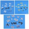 Zarwani Set of 3 Cut-Out Clock Numbers Ornaments Craft Decoration Roman Numeral (Gold; Copper and Silver)